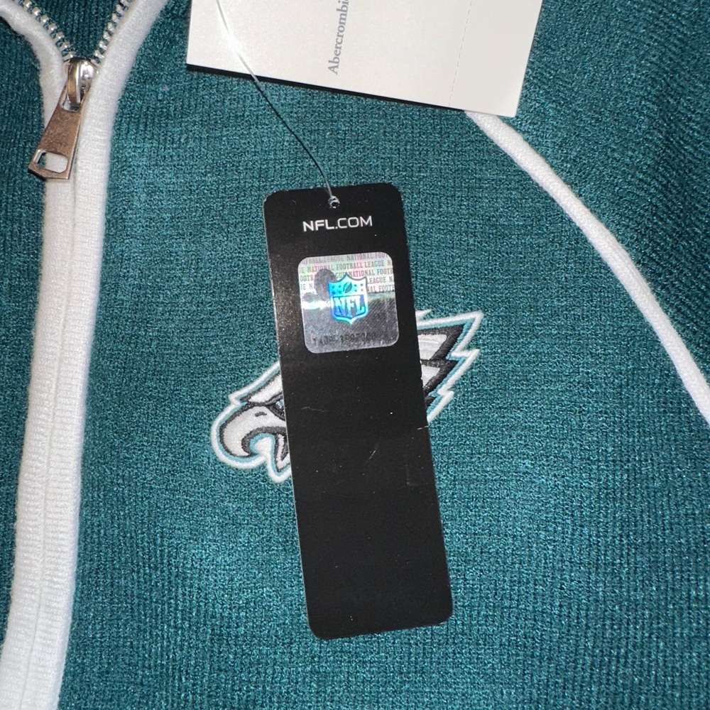 Abercrombie & Fitch Teal Zip-Up Jacket - Picture 6 of 6